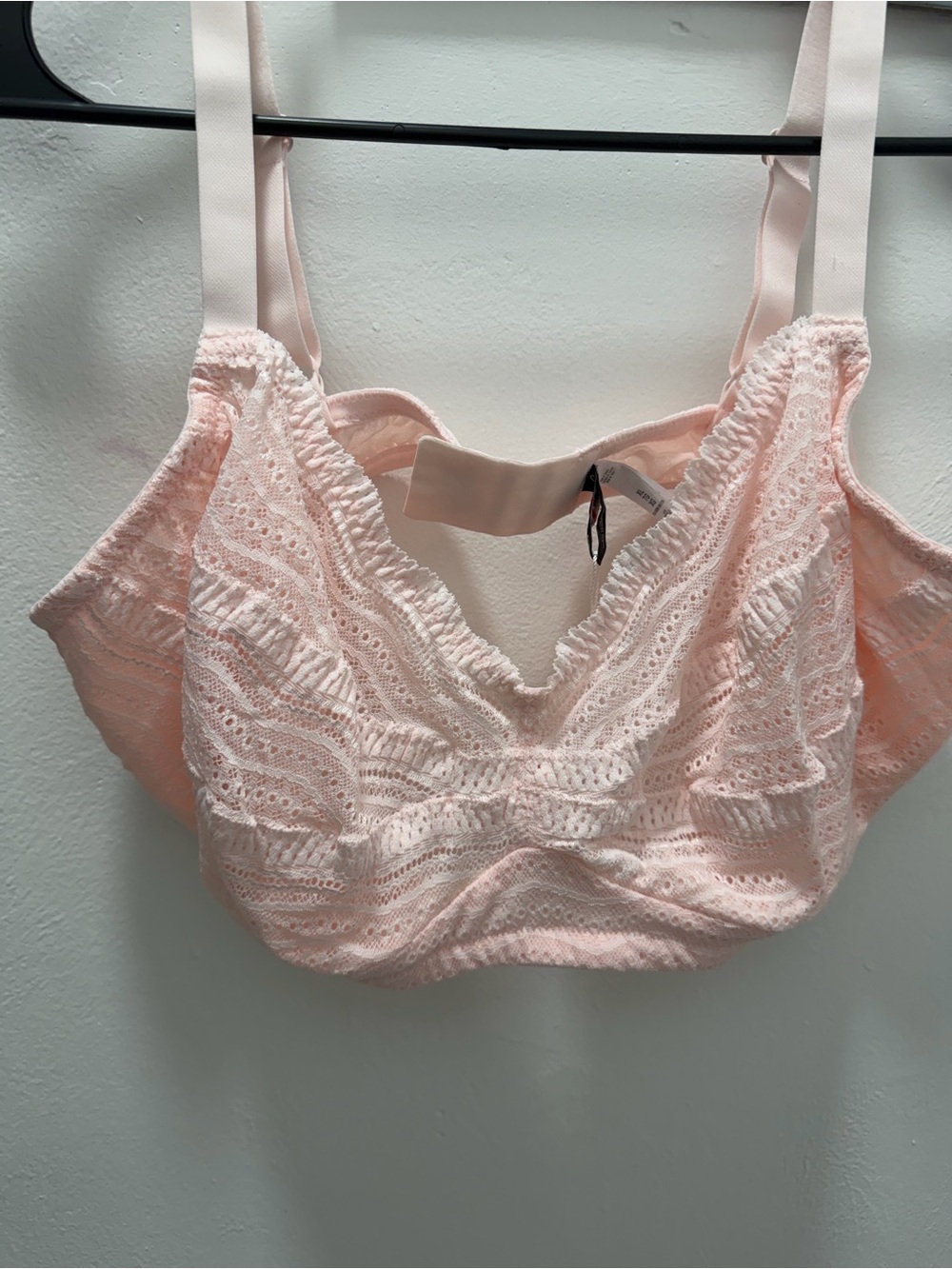 NWT Cosabella Lace Bralette Soft Pink XL Wireless Made in Italy